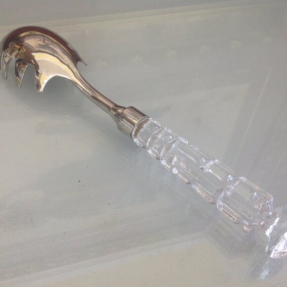 24% Lead Crystal Shannon Spaghetti Server by Godinger - Picture 3 of 4